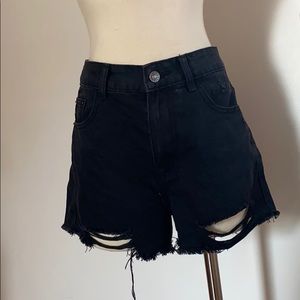 Black high waisted shorts